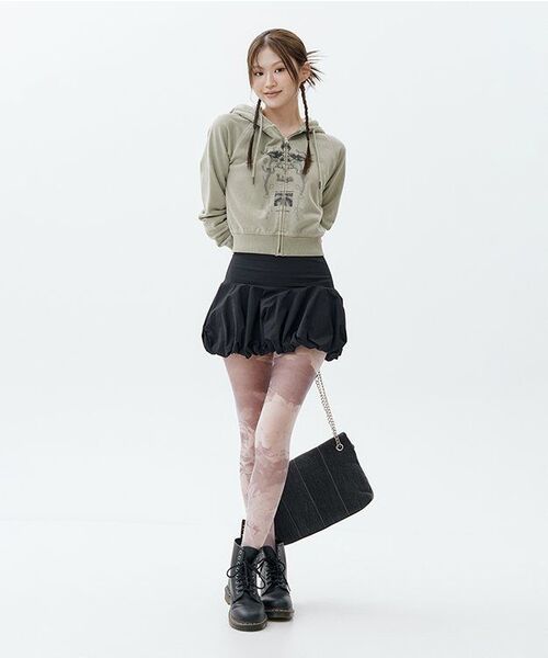 WELLBEING EXPRESS（ウェルビーイングエクスプレス）の「Digital Tattoo Hoodie Zip Up Khaki（パーカー・レディース・その他・SMALL/MEDIUM/LARGE）」の4枚目の写真