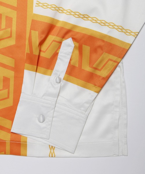 VANQUISH(ヴァンキッシュ)の「VANQUISH / VA トライバルボーダー デザインシャツ(シャツ/ブラウス・メンズ・ライトピンク/オレンジ・M/L)」の10枚目の写真