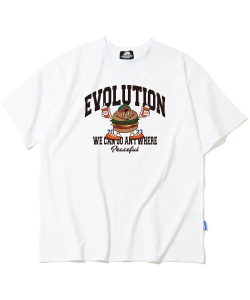 TRIPSHION(トリップション)の「ヴィンテージハンバーガーグラフィックTシャツ - ホワイト(Tシャツ/カットソー・メンズ・その他・LARGE/MEDIUM/X-LARGE)」の1枚目の写真