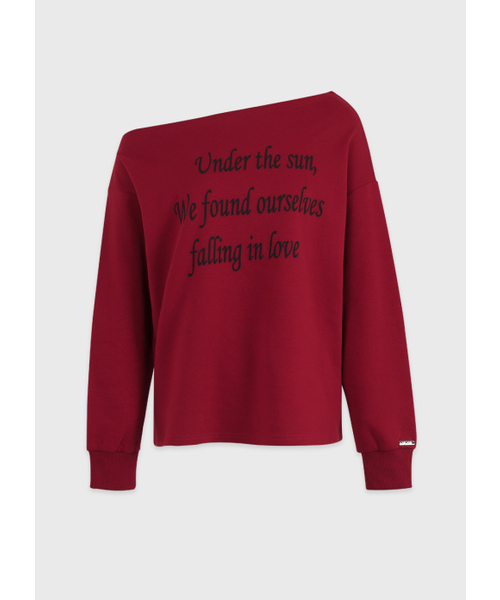MICANE(ミケーネ)の「フォーリングラブオフショルダーティ(Tシャツ/カットソー・レディース・チャコール/レッド・SMALL/MEDIUM/LARGE/X-LARGE)」の11枚目の写真