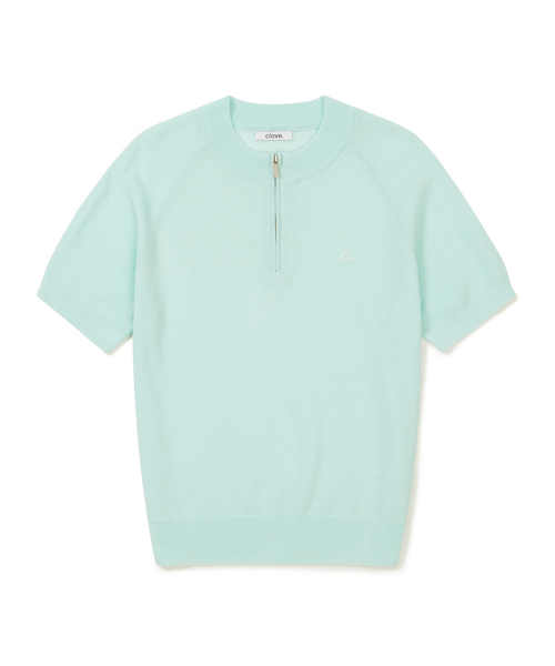CLOVE（クローブ）の「[23SS clove] Half Zip-up Knit (Mint)（ニット/セーター・レディース・その他・FREE）」の2枚目の写真