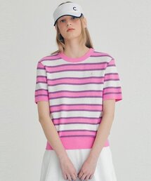 CLOVE（クローブ）の「[22SS clove] Boucle Striped Knit (Pink)（ニット/セーター）」