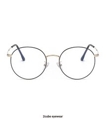 2CUBE（トゥキューブ）の「Basic round eyewear(Black-gold)（メガネ）」