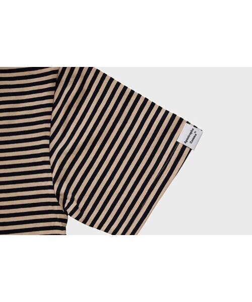 APOSTROPHE COMMA(アポストロフィコンマ)の「スリーブポイントストライプ半袖Tシャツ(カーキ)(Tシャツ/カットソー・メンズ・カーキ・MEDIUM/LARGE)」の6枚目の写真