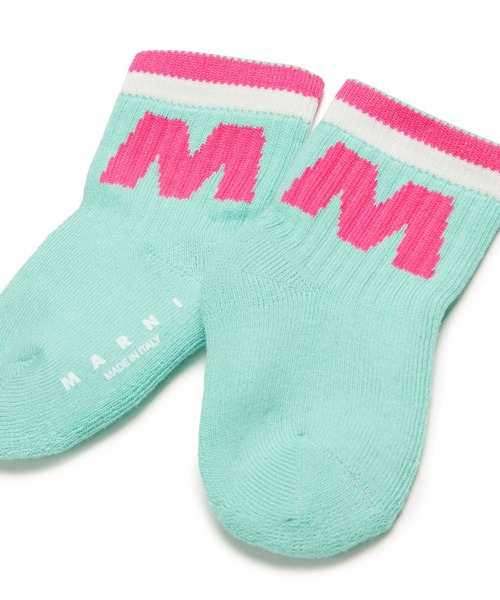 MARNI（マルニ）の「MARNI(マルニ)Kids & Junior ブランドロゴソックス（ソックス/靴下・キッズ・ライトブルー・Ⅱ）」の2枚目の写真