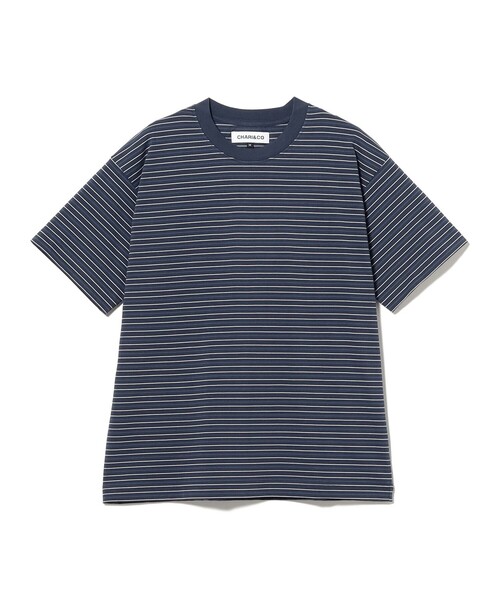 CHARI&CO（チャリアンドコー）の「CHARI&CO / IN BETWEEN TEE（Tシャツ/カットソー・メンズ・ネイビー・M/S/XL/L）」の2枚目の写真