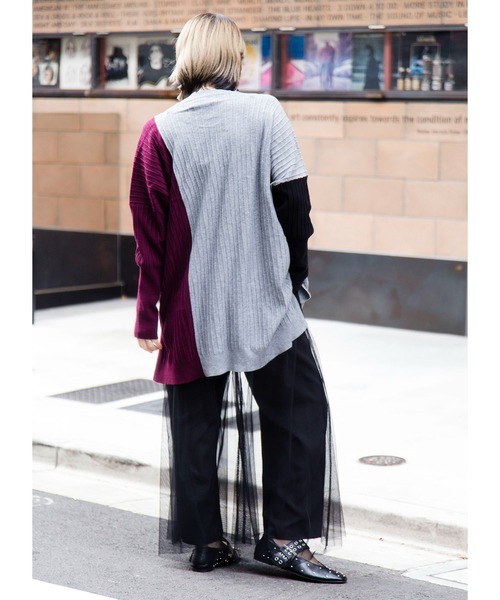OSMOSIS(オズモーシス)の「切替ニットプルオーバー(ニット/セーター・レディース・ブラック/グリーン/グレー・ONE SIZE)」の7枚目の写真