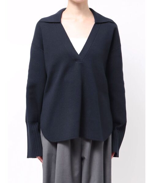 ELENDEEK（エレンディーク）の「スキッパ―オーバーニット（ニット/セーター・レディース・オフホワイト/イエロー/ネイビー・FREE）」の20枚目の写真