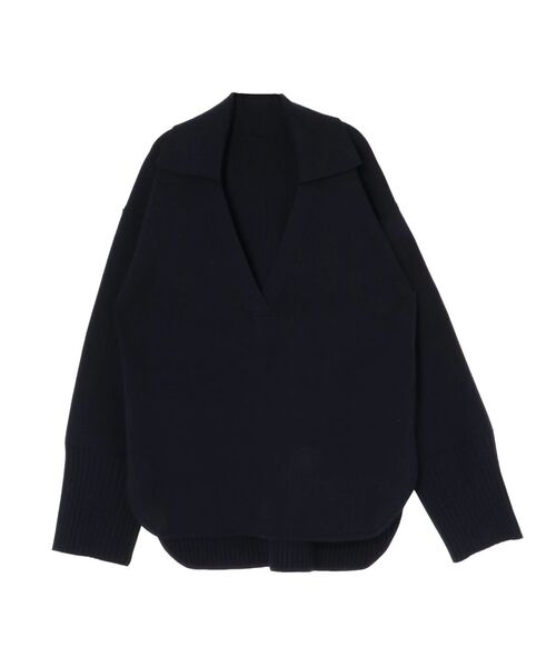 ELENDEEK（エレンディーク）の「スキッパ―オーバーニット（ニット/セーター・レディース・オフホワイト/イエロー/ネイビー・FREE）」の7枚目の写真