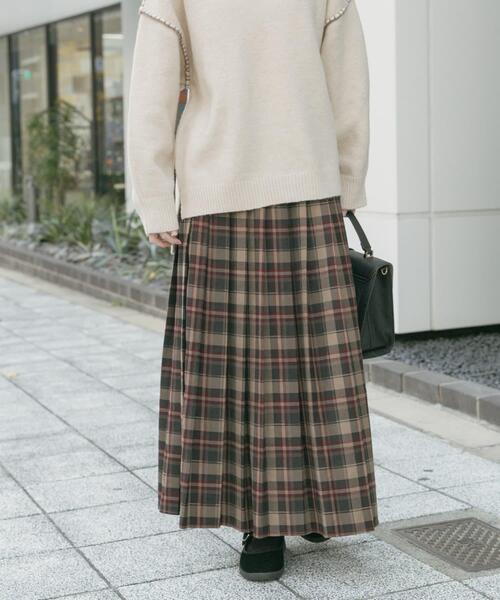 ITEMS URBANRESEARCH(アイテムズ アーバンリサーチ)の「プリーツロングスカート(スカート・レディース・グレー系その他/ブラウン系その他/ネイビー・FREE)」の12枚目の写真