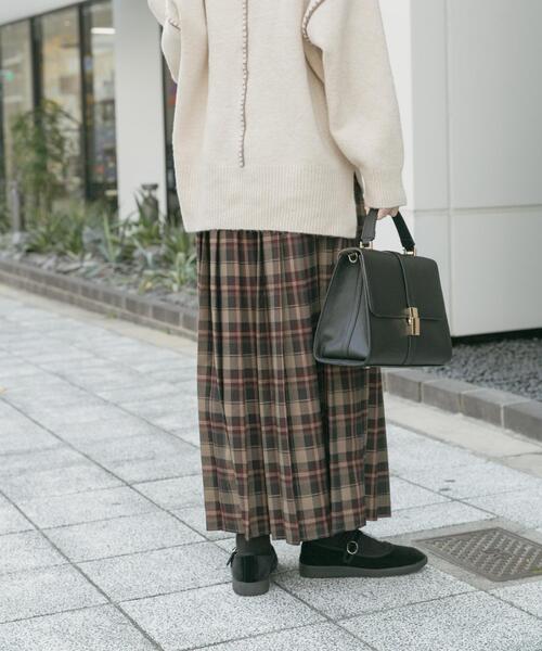 ITEMS URBANRESEARCH（アイテムズ アーバンリサーチ）の「プリーツロングスカート（スカート・レディース・グレー系その他/ブラウン系その他/ネイビー・FREE）」の4枚目の写真