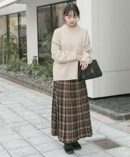 ITEMS URBANRESEARCH（アイテムズ アーバンリサーチ）の「プリーツロングスカート（スカート・レディース・グレー系その他/ブラウン系その他/ネイビー・FREE）」の5枚目の写真