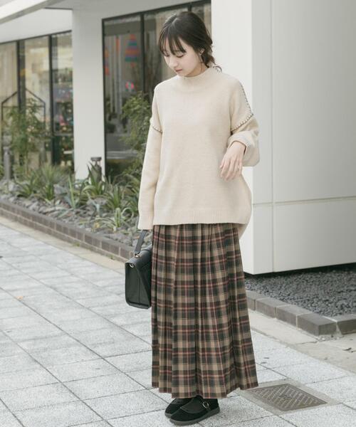 ITEMS URBANRESEARCH（アイテムズ アーバンリサーチ）の「プリーツロングスカート（スカート・レディース・グレー系その他/ブラウン系その他/ネイビー・FREE）」の6枚目の写真