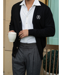 ALLCLASSIC（オールクラシック）の「ALCCA010 Scarf Symbol Cardigan_black&amp;white（カーディガン/ボレロ）」