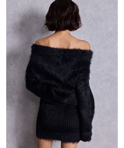 GYDA(ジェイダ)の「オフショルデザインシャギーニットワンピース(ワンピース・レディース・ベージュ/ブラック/オフホワイト・FREE)」の22枚目の写真