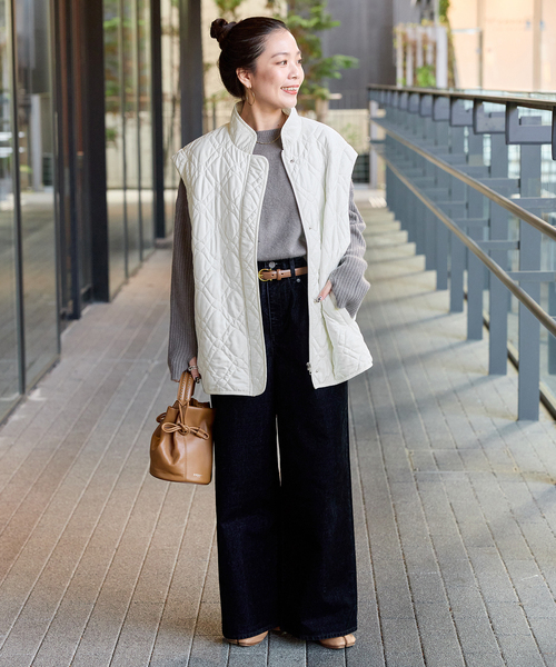 セール】ウォッシャブル / レイヤードキルティングブルゾン（ブルゾン