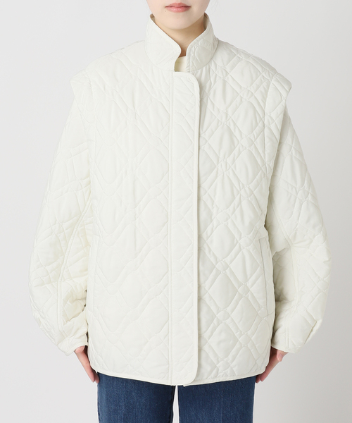 セール】ウォッシャブル / レイヤードキルティングブルゾン（ブルゾン