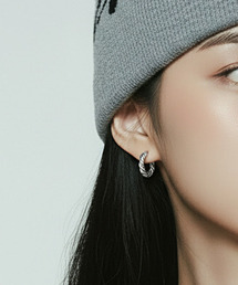 【Sonu jewelry(ソヌジュエリー)】ツイストメタルフープピアス son-pierce-21-5【RBTS】