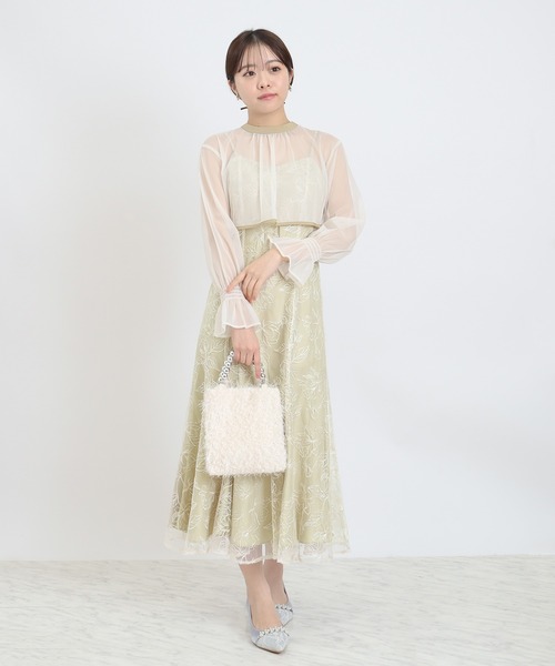 TRUDEA(トルディア)の「配色ボレロ×レースキャミワンピース(ドレス・レディース・ブラック/ブラウン/ミント/イエロー・MEDIUM/SMALL)」の22枚目の写真