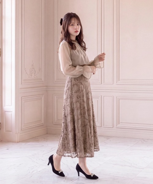 TRUDEA(トルディア)の「配色ボレロ×レースキャミワンピース(ドレス・レディース・ブラック/ブラウン/ミント/イエロー・MEDIUM/SMALL)」の11枚目の写真
