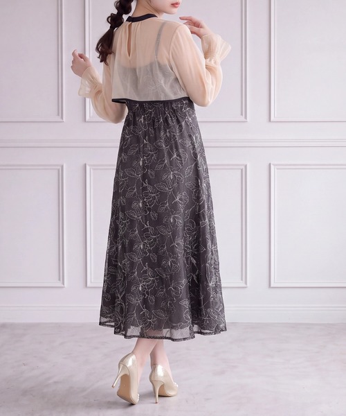 TRUDEA(トルディア)の「配色ボレロ×レースキャミワンピース(ドレス・レディース・ブラック/ブラウン/ミント/イエロー・MEDIUM/SMALL)」の8枚目の写真