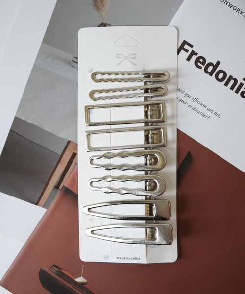 シルバーメタルヘアピン コレットマルーフ シルバーメタルヘアクリップ