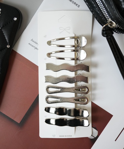 Port / ポート 】 ニュアンス シルバー メタル セット ヘアピン