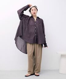 le.coeur blanc | 《WEB限定アイテム》バックギャザーオーバーシャツ(シャツ/ブラウス)