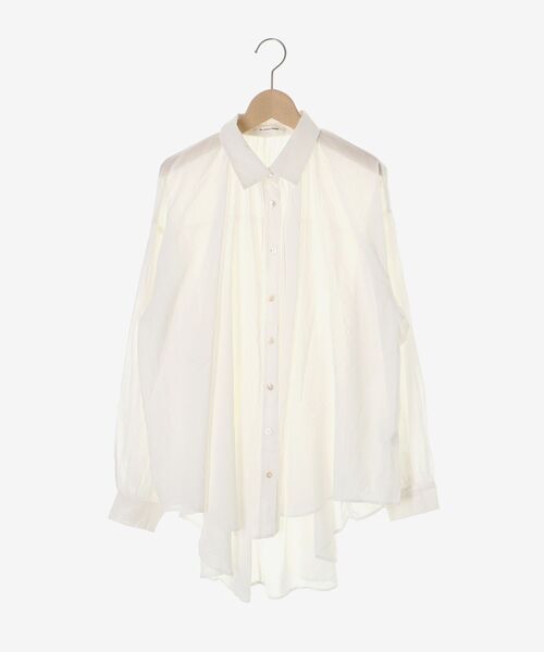 le.coeur blanc(ルクールブラン)の「《WEB限定アイテム》バックギャザーオーバーシャツ(シャツ/ブラウス・レディース・サックスブルー/アイボリー/チャコールグレー/ベージュ・38)」の14枚目の写真