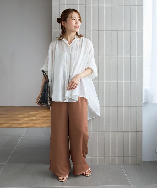 le.coeur blanc(ルクールブラン)の「《WEB限定アイテム》バックギャザーオーバーシャツ(シャツ/ブラウス・レディース・サックスブルー/アイボリー/チャコールグレー/ベージュ・38)」の21枚目の写真