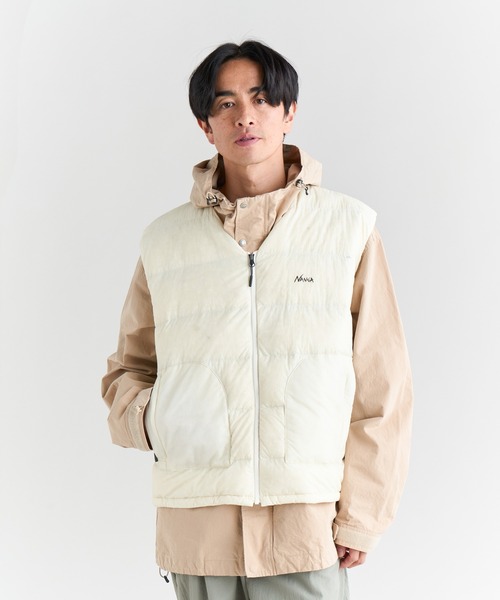 NANGA(ナンガ)の「SHEER DOWN VEST/シアーダウンベスト(ダウンベスト・メンズ・グレー/ホワイト/ブラック・L/XL/M/S)」の4枚目の写真