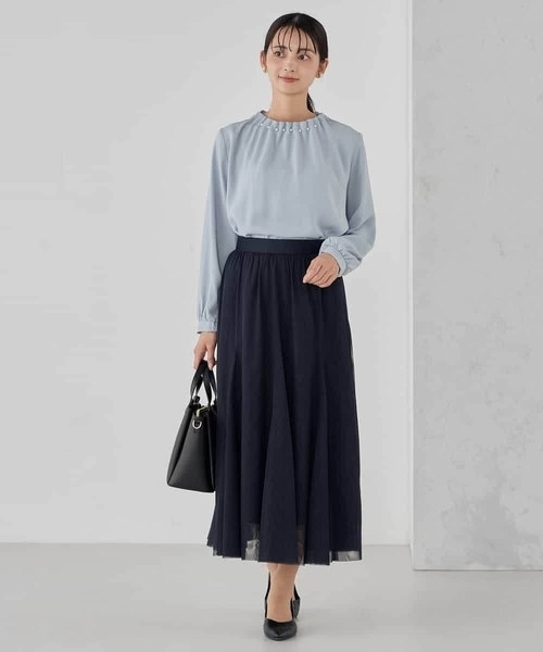 a.v.v(アーヴェヴェ)の「【洗える】チュールマーメイドスカート(スカート・レディース・アイボリー/ネイビー/ブラック・34/36/38/40/42)」の8枚目の写真