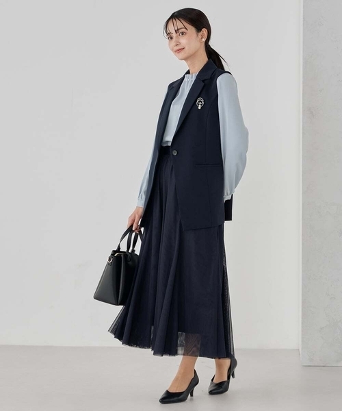 a.v.v(アーヴェヴェ)の「【洗える】チュールマーメイドスカート(スカート・レディース・アイボリー/ネイビー/ブラック・34/36/38/40/42)」の11枚目の写真