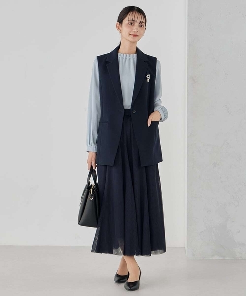 a.v.v(アーヴェヴェ)の「【洗える】チュールマーメイドスカート(スカート・レディース・アイボリー/ネイビー/ブラック・34/36/38/40/42)」の12枚目の写真