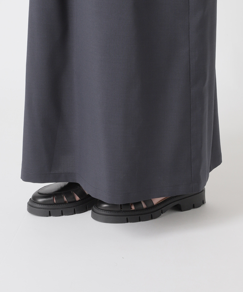 JOURNAL STANDARD（ジャーナルスタンダード）の「ソモウライクバックスリットシャツワンピース（ワンピース・レディース・ネイビー/チャコールグレー・FREE）」の6枚目の写真