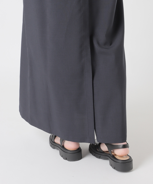 JOURNAL STANDARD（ジャーナルスタンダード）の「ソモウライクバックスリットシャツワンピース（ワンピース・レディース・ネイビー/チャコールグレー・FREE）」の7枚目の写真