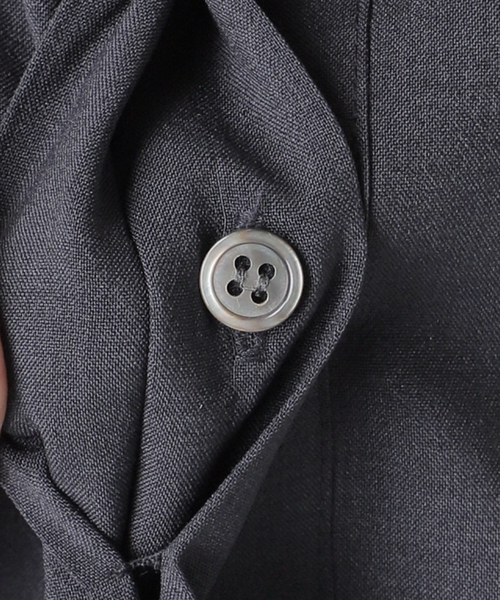 JOURNAL STANDARD（ジャーナルスタンダード）の「ソモウライクバックスリットシャツワンピース（ワンピース・レディース・ネイビー/チャコールグレー・FREE）」の8枚目の写真