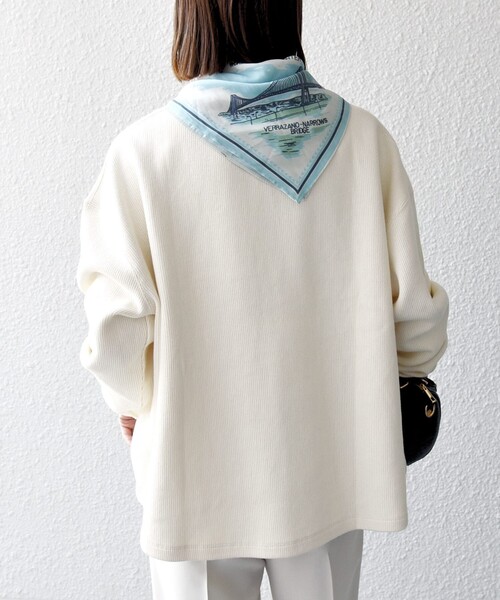 SHIPS any(シップス エニィ)の「SHIPS any:〈手洗い可能〉サカリバ ラウンド ヘム ルーズ プルオーバー(Tシャツ/カットソー・レディース・ナチュラル/チャコールグレー/ネイビー・ONE SIZE)」の9枚目の写真