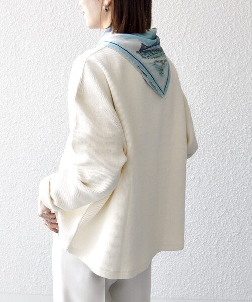 SHIPS any(シップス エニィ)の「SHIPS any:〈手洗い可能〉サカリバ ラウンド ヘム ルーズ プルオーバー(Tシャツ/カットソー・レディース・ナチュラル/チャコールグレー/ネイビー・ONE SIZE)」の10枚目の写真