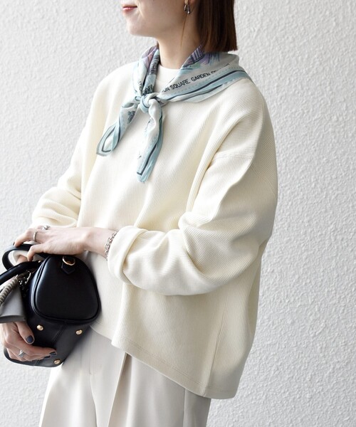 SHIPS any(シップス エニィ)の「SHIPS any:〈手洗い可能〉サカリバ ラウンド ヘム ルーズ プルオーバー(Tシャツ/カットソー・レディース・ナチュラル/チャコールグレー/ネイビー・ONE SIZE)」の11枚目の写真