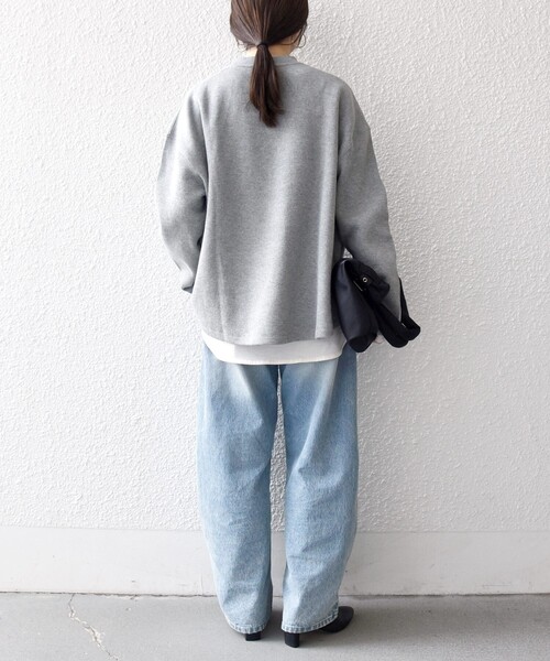SHIPS any(シップス エニィ)の「SHIPS any:〈手洗い可能〉サカリバ ラウンド ヘム ルーズ プルオーバー(Tシャツ/カットソー・レディース・ナチュラル/チャコールグレー/ネイビー・ONE SIZE)」の13枚目の写真