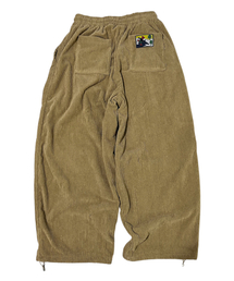 Vintage Label Corduroy Wide Pants ((beige))