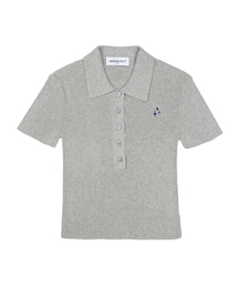 NEUFETBLEU（ヌフエブル）の「NEB rib collar knit (gray)（ニット/セーター）」