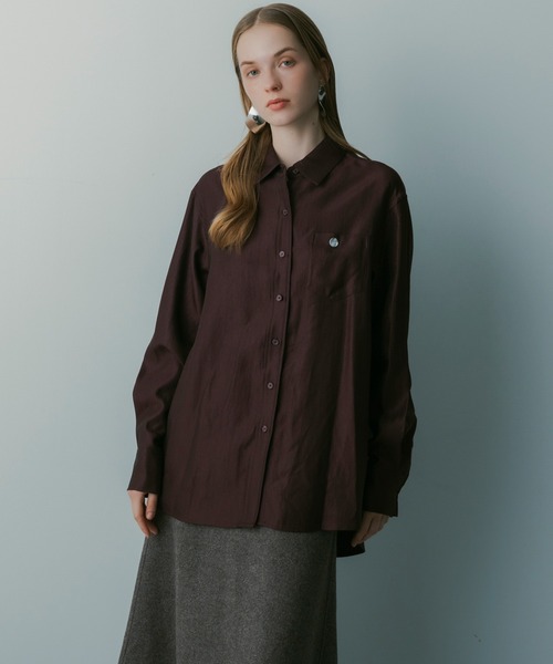 SERENO(セレーノ)の「カットワークサテンブラウス(シャツ/ブラウス・レディース・レッド・ONESIZE)」の22枚目の写真