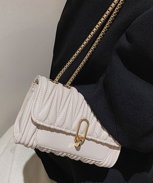 florist（フローリスト）の「2WAY レザータッチキルティングクラッチバッグ/ショルダーバッグ（クラッチバッグ・レディース・オフホワイト/ブラック・FREE）」の5枚目の写真