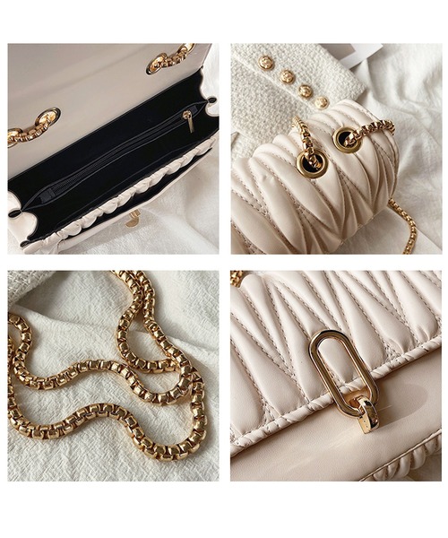 florist（フローリスト）の「2WAY レザータッチキルティングクラッチバッグ/ショルダーバッグ（クラッチバッグ・レディース・オフホワイト/ブラック・FREE）」の9枚目の写真