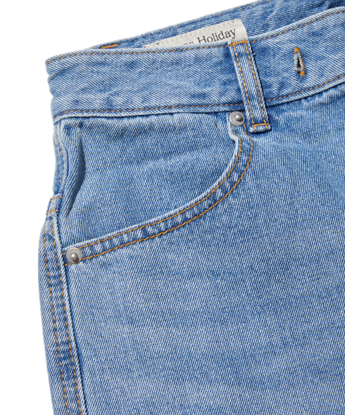 Express Holiday（エクスプレスホリデー）の「ホリデーストリングワイドデニムパンツ_ブルー（デニムパンツ・レディース・その他・S/M）」の3枚目の写真