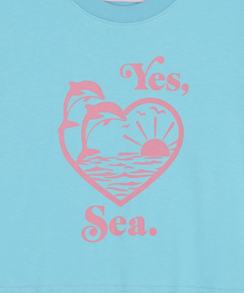 HIGH SCHOOL DISCO（ハイスクールディスコ）の「ドルフィングラフィッククロップTスカイブルー（Tシャツ/カットソー・レディース・その他・FREE）」の3枚目の写真