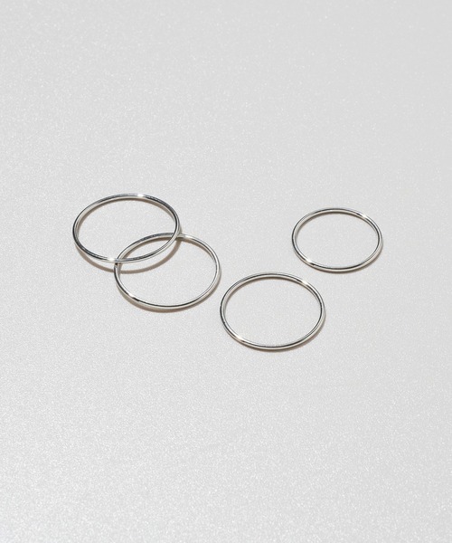 GOLDY(ゴールディ)の「【金属アレルギー軽減】4PCS スリム ステンレス セット リング(リング・レディース・シルバー系2/ゴールド系1/ゴールド系2/シルバー系1・FREE)」の5枚目の写真