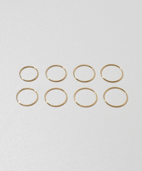 GOLDY(ゴールディ)の「【金属アレルギー軽減】4PCS スリム ステンレス セット リング(リング・レディース・シルバー系2/ゴールド系1/ゴールド系2/シルバー系1・FREE)」の19枚目の写真